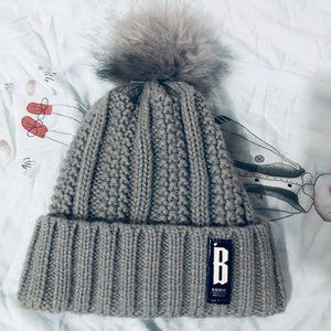 Fashion grey handmade wool hat